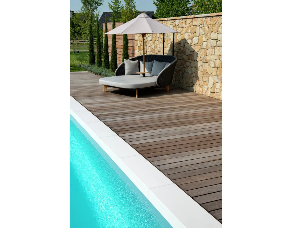 Terrasse Bangkirai 38x145, 396cm AD
