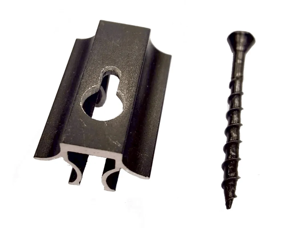 Abnehmbare unsichtbare Befestigung f&uuml;r